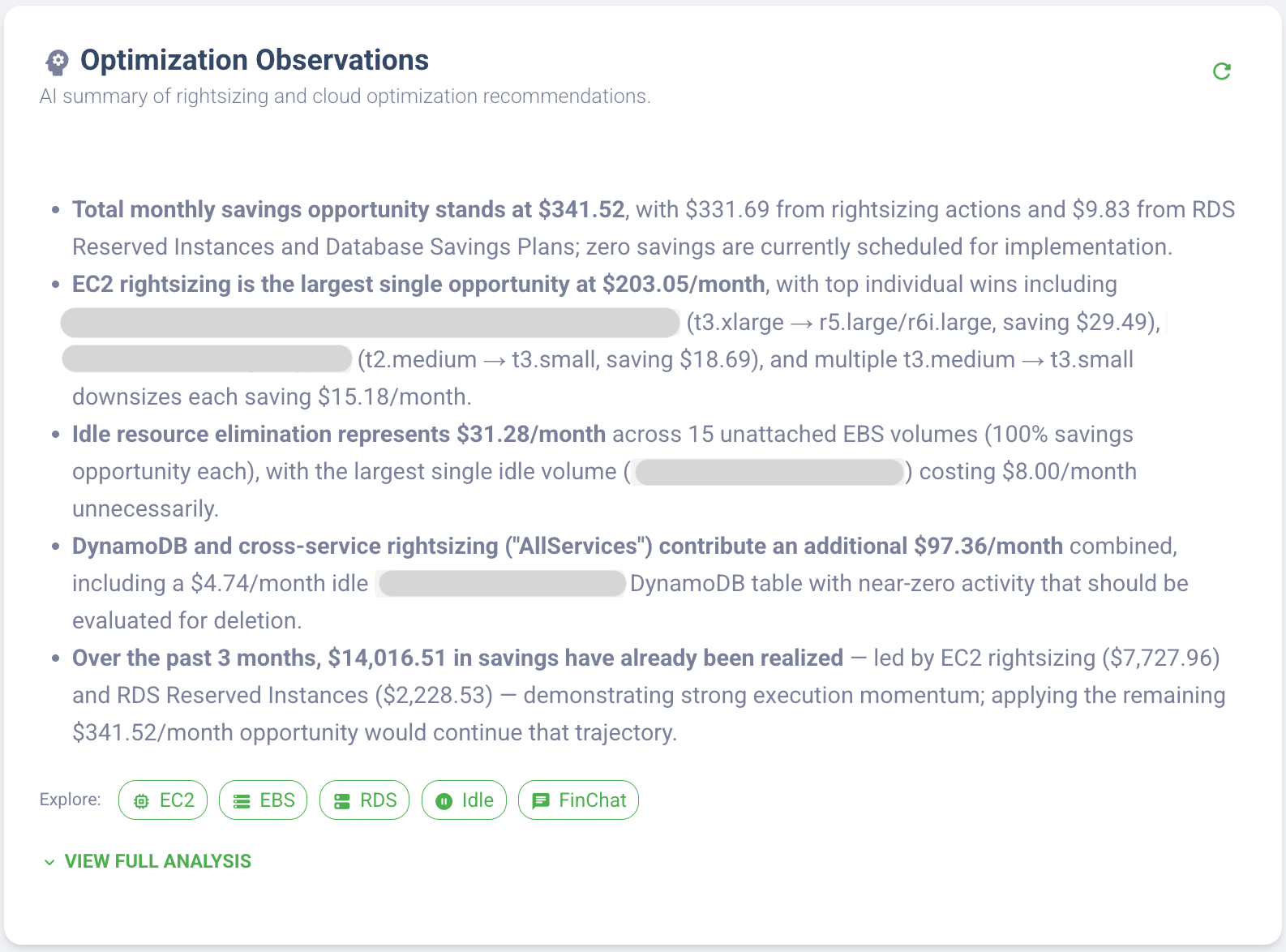 AI observations